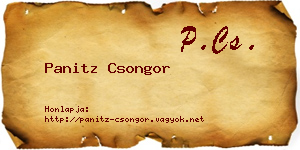 Panitz Csongor névjegykártya